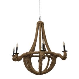 Restoration Hardware French Empire Rope Eight Light Chandelier