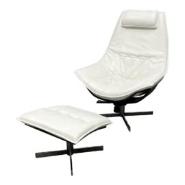Roche Bobois High Back Flight Armchair + Ottoman. Original Price: $7,200