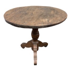 Antique Round Pedestal Table