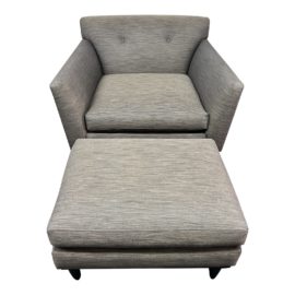 Room & Board Contemporary Arm Chair + Ottoman