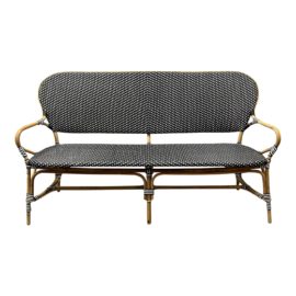Frontgate Paris Bistro Black Outdoor Sofa. Original Price: $599