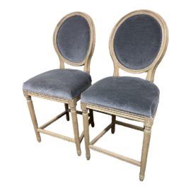 Restoration Hardware Vintage French Counter Stools, a Pair. Original Price: $1,300