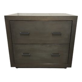 Restoration Hardware La Salle Metal Two Drawer File Cabinet. Original Price: $2,195
