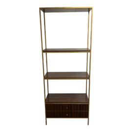 Andrew Martin Chester Warm Walnut Shelf Unit L. Original Price: $2,585