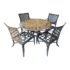 KNF Neille Olson Designs Mosaic Outdoor Bistro Table + Four Chairs Set. Original Price: $4,200