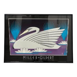 1982 Art Deco Miller Gilbert Married Poster Print