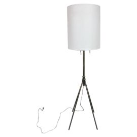 Contemporary Nickel Quadpod Floor Lamp