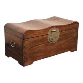 Antique Asian Curve Top Storage Bench