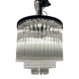 Restoration Hardware Custom 1920's Odeon Round Chandelier. Original Price: $5,755