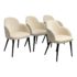 Cb2 Cream Velvet Dining Chairs, Set of Four. Original Price: $2,116