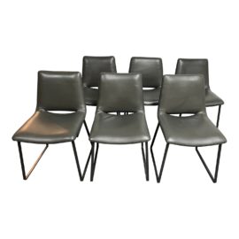 Camerich Waltz Plus Leather Dining Chairs, Set of Six. Original Price: $3,720