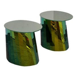 ClassiCon Green Pli Side Tables, a Pair. Original Price: $4,456
