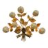 Vintage Regency Gilt Hydrangea Large Wall Sconce