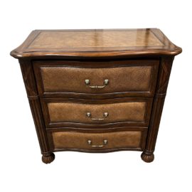 Tommy Bahama Style Wood + Leather 3-Drawer Dresser