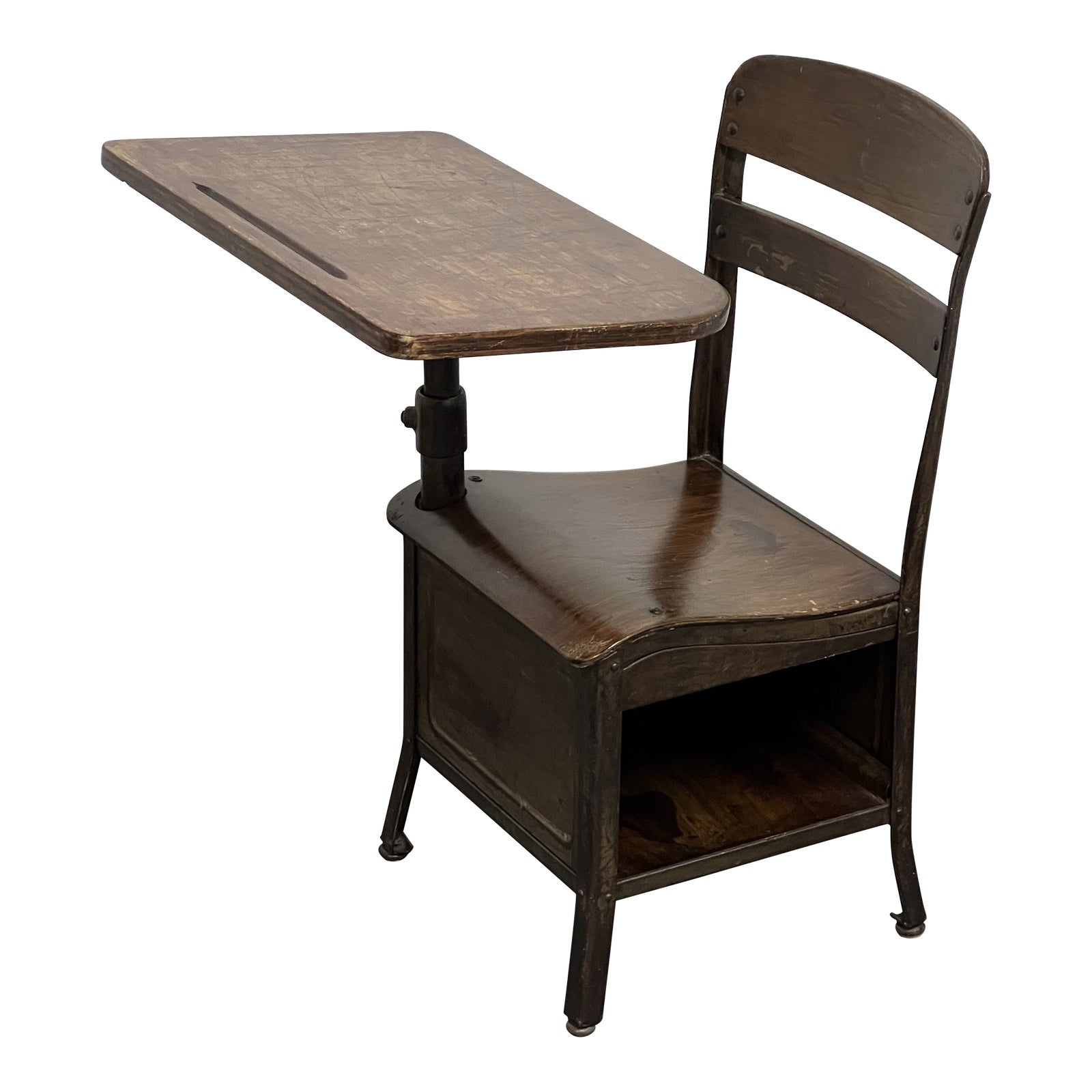 Vintage Irwin Made Elementary Age Children's Work Desk + Cubby