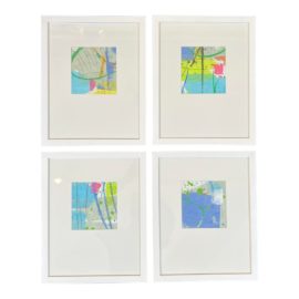 Isabel Wyatt "Sea Island" Original Acrylic Paintings, Set of Four