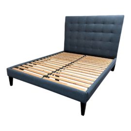 West Elm Tufted Grid Bedframe, a Queen