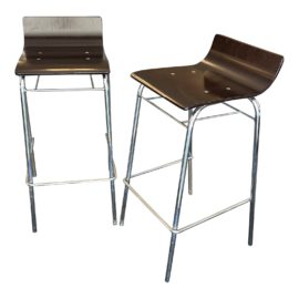 Allemeur Uk Rivet Scoop Barstools - a Pair. Original Price: $800
