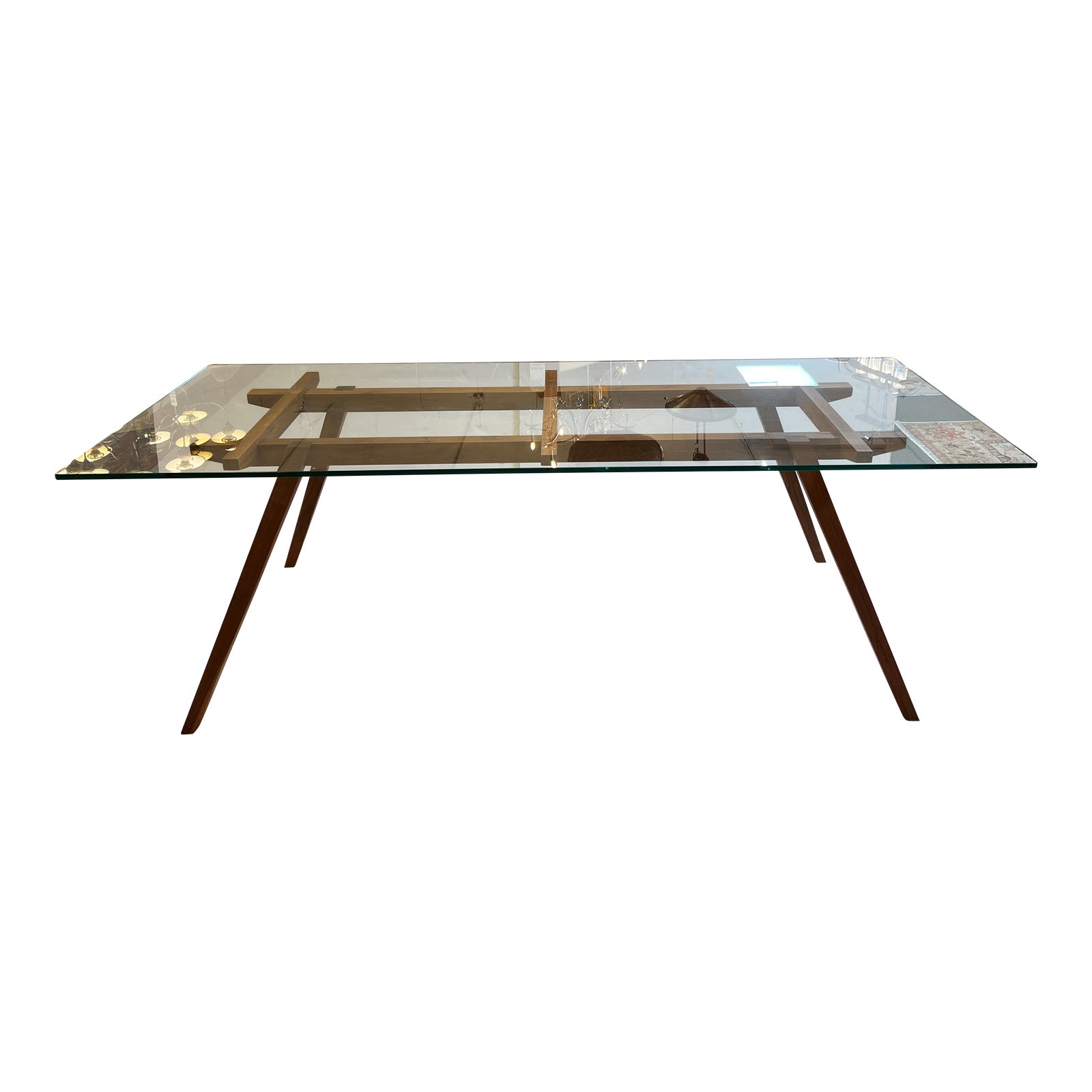 organic modernism ウォールナット　ダイニングテーブル Organic Modernism Recoleta Walnut + Glass Dining Room Table