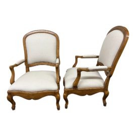 Formations Louis Arm Chairs, a Pair. Original Price: $8,000