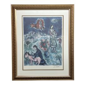 Marc Chagall Sur La Route Du Village Limited Edition Large Framed Print