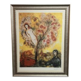 Marc Chagall Tree Over Village Limited Edition Large Framed Print 43/375