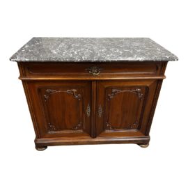 Vintage Marble Top Mahogany Server. Original Price: $2,250
