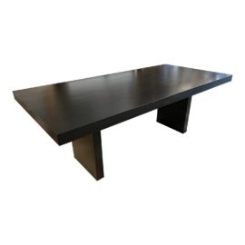 Custom Design Contemporary Espresso Double Pedestal Table