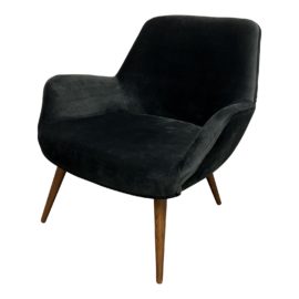 Nuevo Living Gretchen Occasional Chair in Shadow Gray. Original Price: $1,100