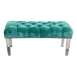 Iconic Home Odette Velvet Tufted Bench