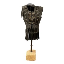 Medieval Iron Chest Armor + Metal + Stone Stand