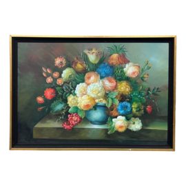 E. Stone Floral Still Life Original Painting