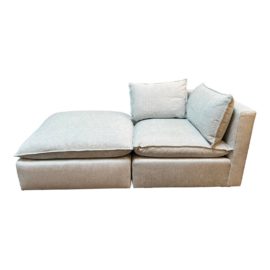 Crate & Barrel Lotus Modular Chair + Ottoman. Original Price: $2,299