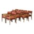 Jean Michel Frank Bridge 1935 Oak Dining Arm Chairs, Set of 12. Original Price: $75,125