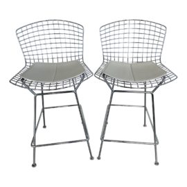 Knoll Bertoia Bar Height Stools - Set of Two. Original Price: $2,348