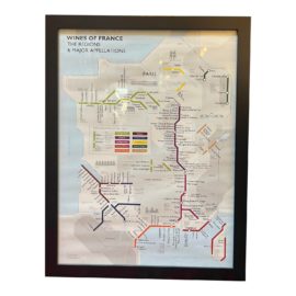 Framed Wines of France Color Map