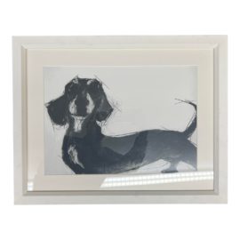 Les Chiens De Valerie Davide - Chien Saucisse, Framed