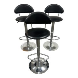 Modern Style Adjustable Barstools, Set of Three