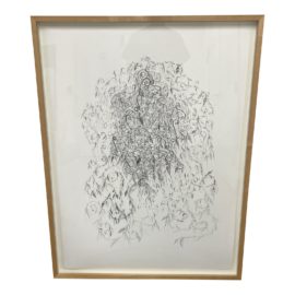 1996 Patrick Nickell Custom Framed "Untitled" Pencil on Paper. Original Price: $4,326
