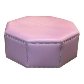 Norwalk Octavia Lavender Leather Ottoman. Original Price: $1,259