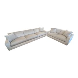 Custom Design Extra Long Shawnee Sofa + Loveseat, a Pair . Original Price: $11,500