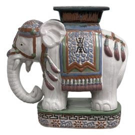 Vintage Chinese Elephant Ceramic Garden Stool Table