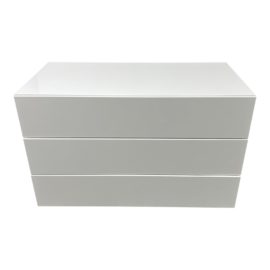 Benson Brie Wide 3 Drawer Dresser in White. Original Price: $2,018