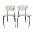 Azcast Recurve Clear All Acrylic Chairs , a Pair