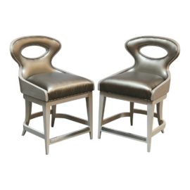 Artistica Home Zeitgeist Counter Height Swivel Bar Stools, a Pair. Original Price: $4,699