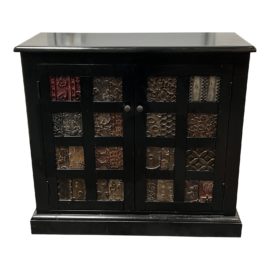Contemporary Two Door Cabinet + Faux Embossed Tiling