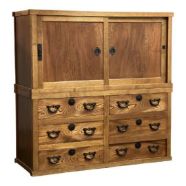 Antique Two Piece Japanese Tansu