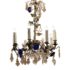 Vintage Venetian Eight Light Metal + Crystal Chandelier