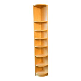 Scandinavian Modern Adjustable Corner Bookshelf