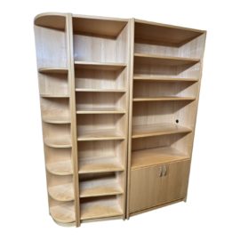 Scandinavian Modern Adjustable Bookshelves, a Set of Three